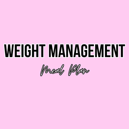 Weight Management Meal Plan